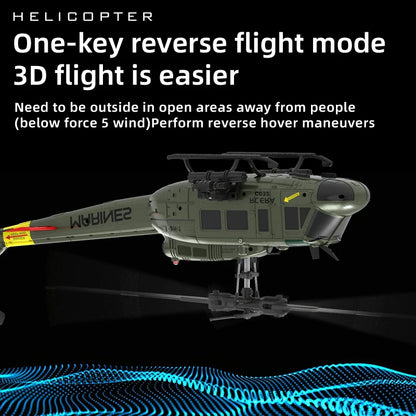 Uh-1 Xiuyi C032 RC Helicopter – 6-Channel Aileron Stunt Remote Control Aircraft Model