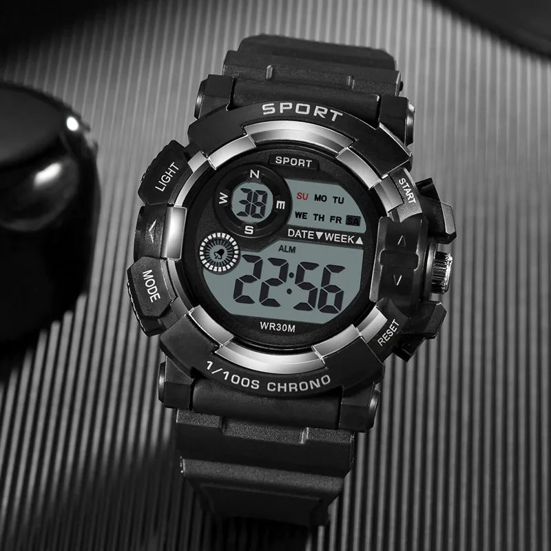 YIKAZE Kids Fashion Luminous Waterproof Alarm Clock Watch for Boys and Girls Student Smart Electronic Gift