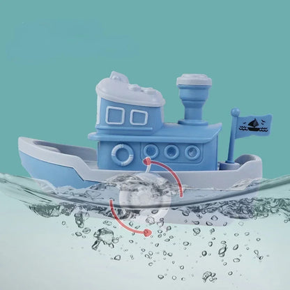 Baby Bath Clockwork Boat Toy – Cute Cartoon Wind-Up Ship for Kids
