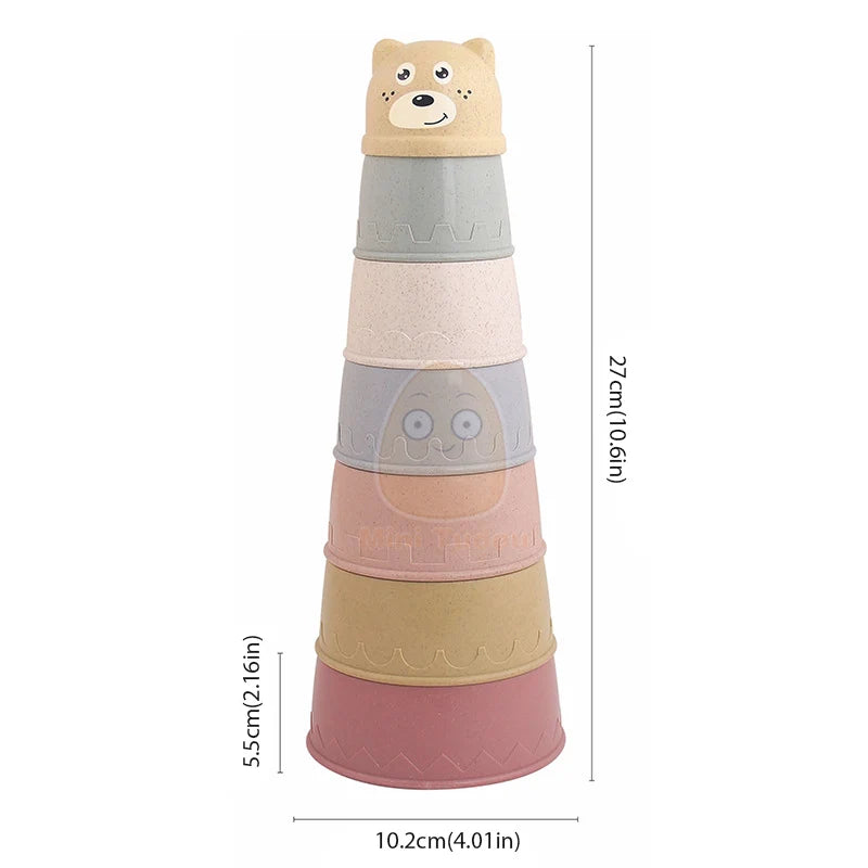 Baby Stacking Cups Educational Color and Number Sorting Toy