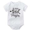 “I’m Proof God Answers Prayers” – Christian Newborn Baby Bodysuit, Short-Sleeve Infant Jumpsuit, Cute Summer Outfit & Holiday Gift