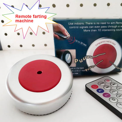 Portable Remote Control Fart Machine Prank Toy — 1.65 in (4.2 cm) Diameter Wireless Gag Gift for Parties & Office