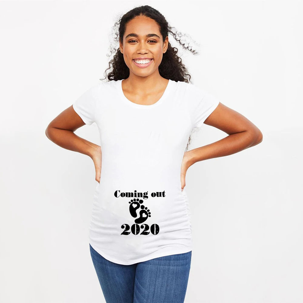 Loading Women Maternity T-Shirt | Short Sleeve Pregnancy Funny Tops | Maternity Clothes | Hot Sale Drop Ship