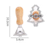Ravioli Stamp Maker Cutter Set with Roller Wheel Wooden Handle for Pasta and Dumplings