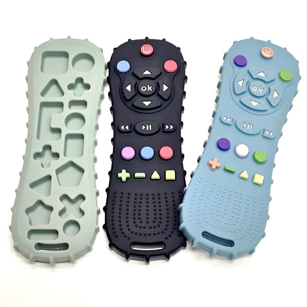 1/3pcs Baby Remote Control Teether - Silicone Anti-Eating Gloves, Pacifier Bracelet & Teething Stick | Biting Toy for Babies