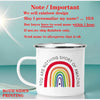 Personalized Rainbow Enamel Mug – Custom Name Coffee, Tea & Milk Cup, 3.14 in x 3.35 in (8 x 8.5 cm) – Kids Gift