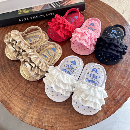 Infant Baby Girls Summer Sandals – Newborn Toddler First Walker Crib Dress Shoes