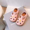 New Summer Kids’ Sandals for Girls – Leather Cut-Out Children Sandals, Cute Flower Design, Soft Sole Fashion Toddler Baby Shoes