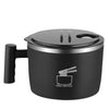 Stainless Steel Instant Noodle Bowl With Lid And Drain Handle - 1000mL (34 fl oz)