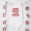 “Mommy and Daddy’s Little Valentine” – Cute Baby Romper, Newborn Long Sleeve Bodysuit, Valentine’s Day Toddler Jumpsuit