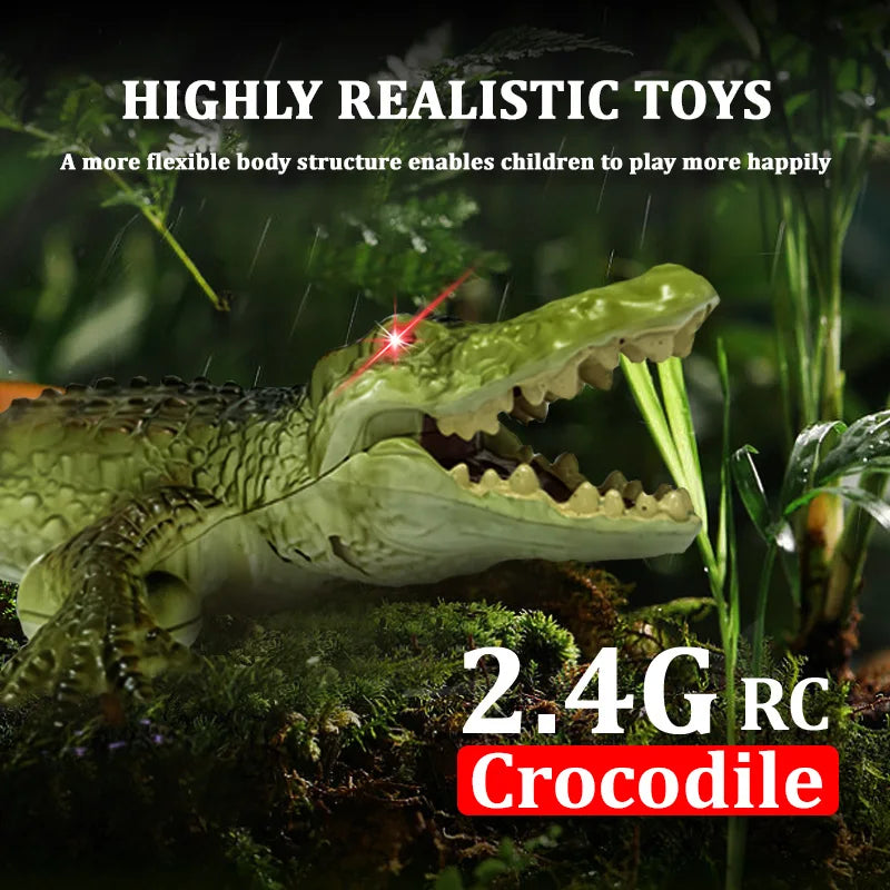 RC Crocodile Model Toy – Waterproof Electric Alligator for Pool or Lake Use