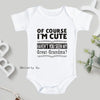 "Of Course I'm Cute, Haven't You Seen My Great Grandma?" Baby Bodysuit – Newborn Cotton Romper for Boys & Girls – Soft & Breathable Infant Clothes (0-1Y)