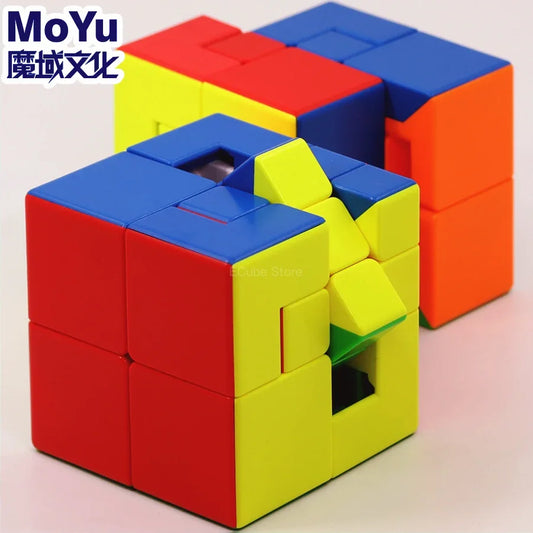 [ECube] MoYu MeiLong Magic Cubes 3x3x3, Puppet Stickerless, Cubing Classroom Puzzle, 3x3 Puppet 1-2, Professional Educational Toy