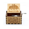 Wooden Hand Crank Theme Music Box Queen Jurassic Park Neverland Valentine’s Day Birthday Holiday Gift