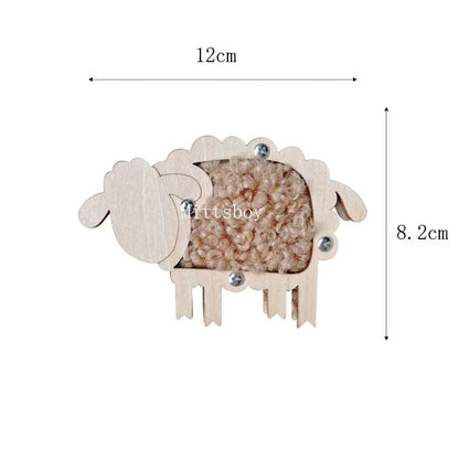 Montessori Busy Board DIY Wood Accessories – Early Learning Ball, Calculation, Bulldozer, Castle, Helicopter Educational Toy for Children Gifts