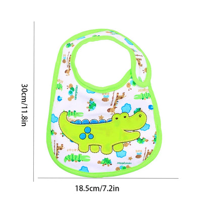 3-Piece Set – Waterproof Baby Bibs with Cartoon Embroidery, Saliva Towels & Rice Pocket for Infants - Kidzy Market