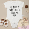 100% Cotton Skin-Friendly Newborn Bodysuit – “My Aunt Is Way Cooler Than My Dad” Funny Baby Gift for Boys & Girls – Free Shipping