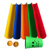 Cooperative Team-Building Track Game – Outdoor/Indoor Kids & Adult Party Set, 5 Half-Pipes + 2 Ping Pong Balls, 40 & 50 cm (15.7 & 19.7 in)