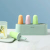 Silicone 4-Hole Popsicle Mold Ice Cream Maker DIY Tray For Kids