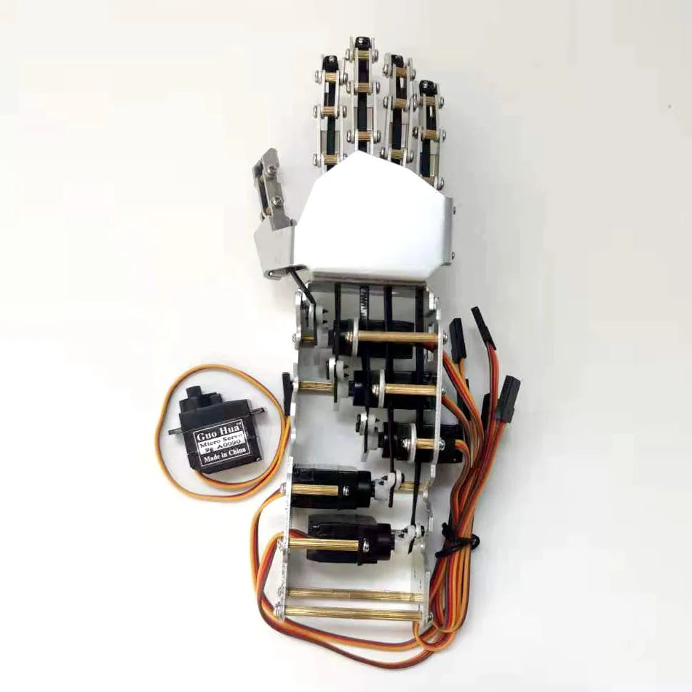 5 DOF Robotic Hand, Humanoid Metal Manipulator Arm with Servos, Left/Right Hand for Arduino, Programmable Robot Kit