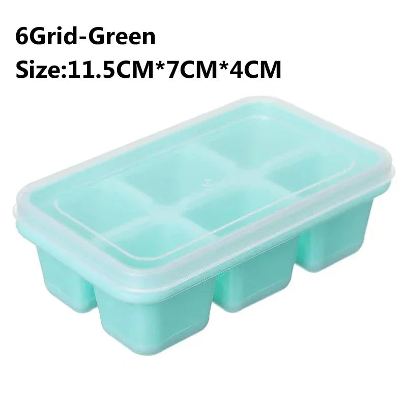 Silicone Ice Cube Tray - 4/6/8/15/160 Grid Square Mold