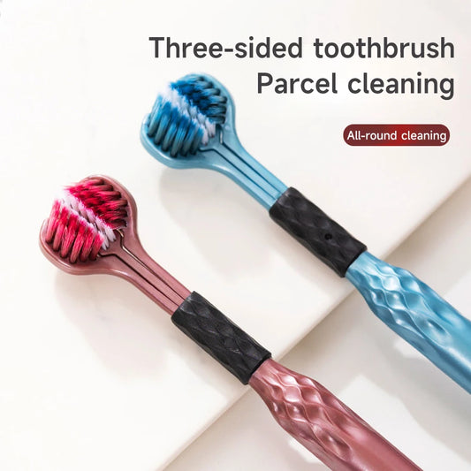 3D Manual Toothbrush Set of 6, Three-Sided U-Shaped Soft Toothbrush for Comprehensive Oral Cleaning, Adults, Men, Women, Couples