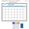 A3 Magnetic Weekly & Monthly Dry Erase Planner (297 x 420 mm, 11.7 x 16.5 in) Spanish French English