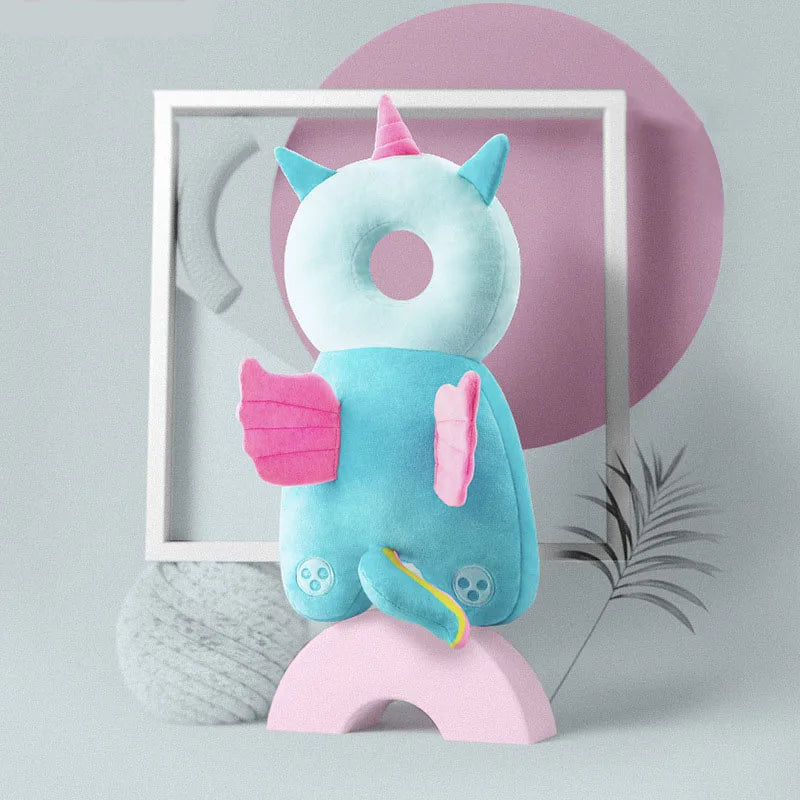 Baby Head Protector Backpack Pillow for Kids 1-3Y, Soft PP Cotton Protective Cushion, Cartoon Security Pillow