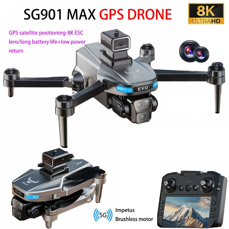 SG901MAX GPS Drone with 8K HD Dual Camera and 5G WiFi