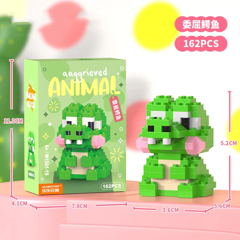Adults Animals Micro Particle Building Blocks – Dog and Cat Mini Bricks Toy for Kids Ages 6 to 12
