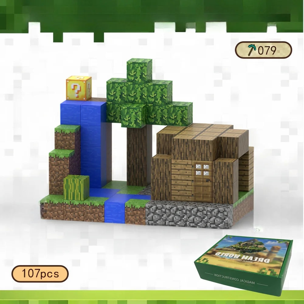 Magnetic Building Block Set – Mine World Architecture