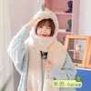 3-in-1 Plush Animal Hood – Winter Hat, Scarf & Gloves Set for Women & Girls, Cozy Christmas Dress-Up
