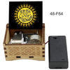 Automatic You Are My Sunshine Wooden Music Box with Battery Holder Christmas and New Year Gift for Friends, Wife, Daughter, and Son