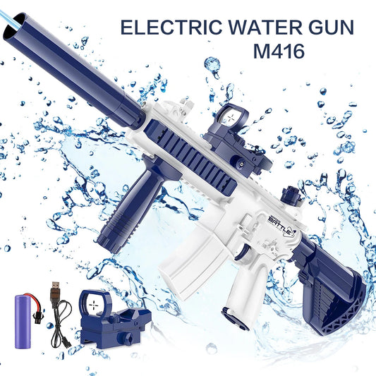 M416 Electric Water Gun Pistol – Full Automatic Summer Beach Shooting Toy for Kids and Adults