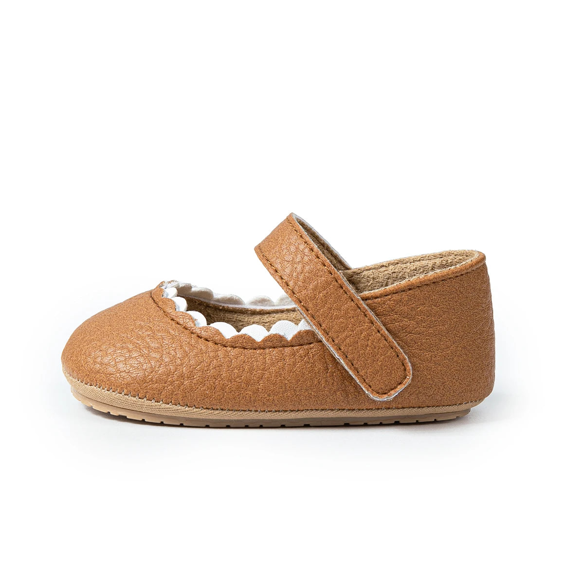 Newborn Baby Breathable Fashion Leather Shoes – Lace Princess Shoes with Non-Slip Soft Bottom
