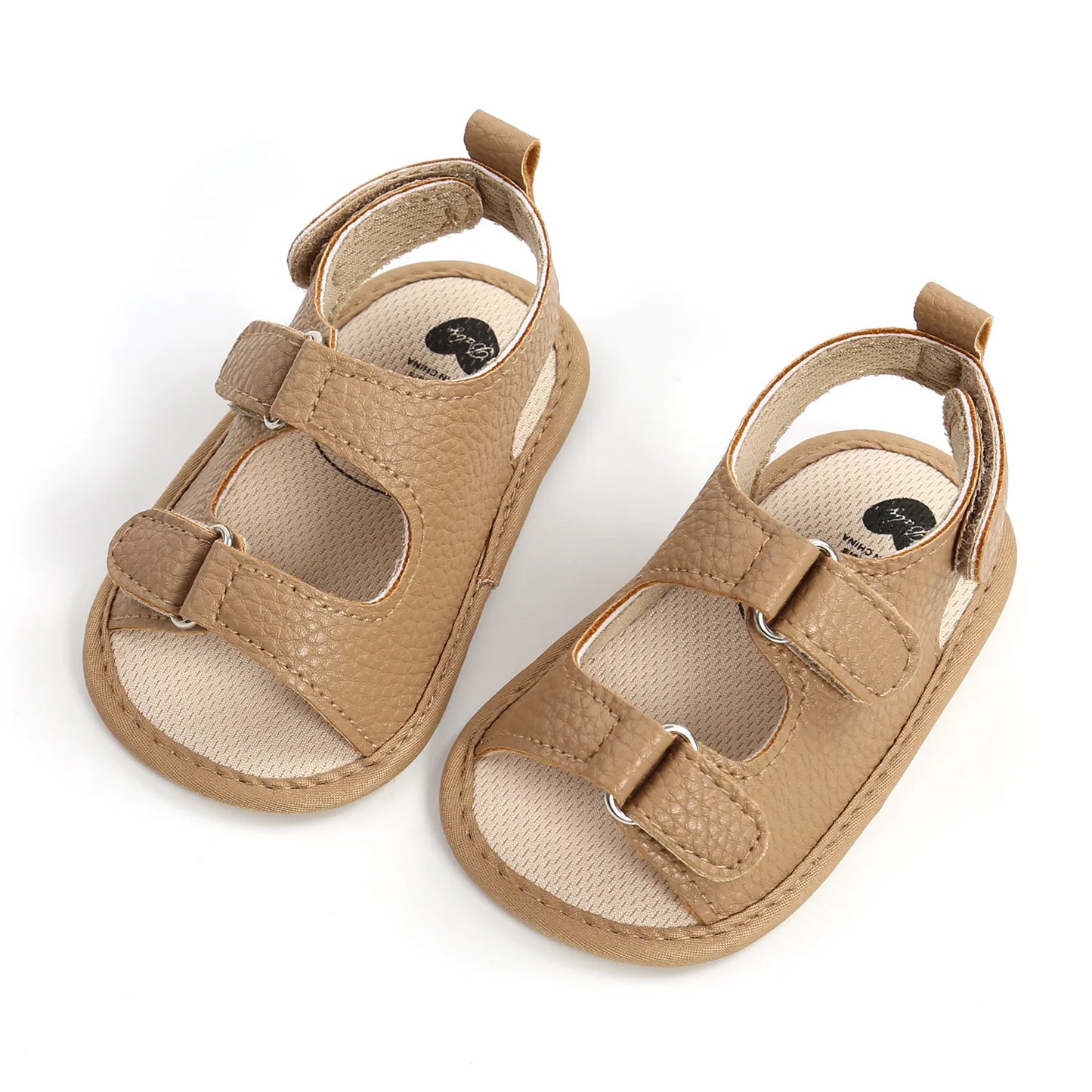 New Baby Sandals – Baby Boy & Girl PU Soft Bottom Sole, Anti-Slip Infant First Walker Crib Shoes, Newborn Moccasins