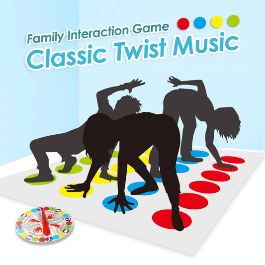 1 Set Twist Game - Funny Kid & Family Body Twist Move Mat - Party Fun Board Game - Family Game