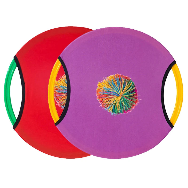 2-Pack Paddle Ball & Flying Disc Set — Outdoor Family Game for Beach, Backyard & Trampoline