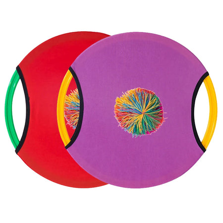 2-Pack Paddle Ball & Flying Disc Set — Outdoor Family Game for Beach, Backyard & Trampoline