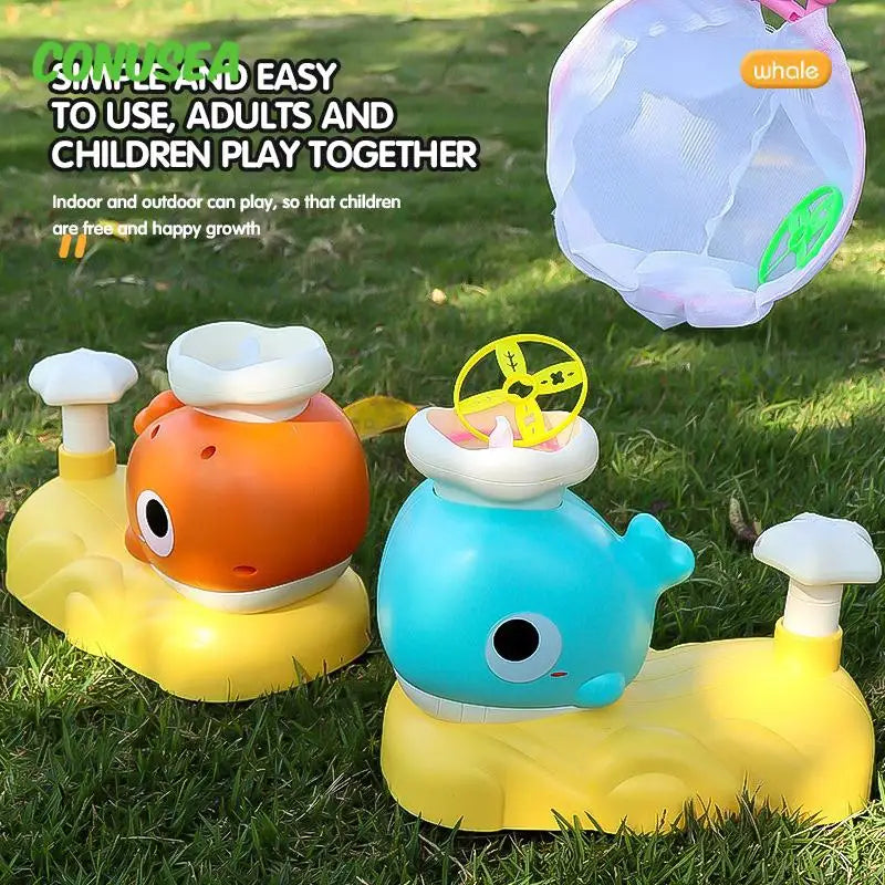 Flying Disc Launcher Toy Foot Launcher for Kids Outdoor Soaring Flying Saucer Sports Game Gift