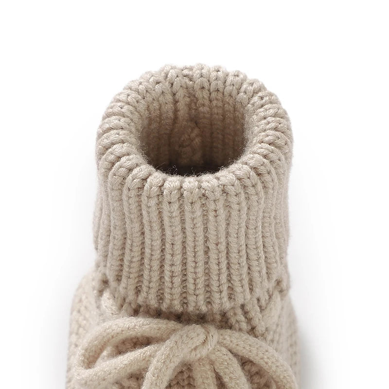 Fashion Infant Baby Boy Socks Shoes Pure Color Anti-Slip Knit Newborn Girls Floor First Walkers Casual Outdoor Booties
