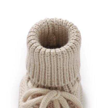 Fashion Infant Baby Boy Socks Shoes Pure Color Anti-Slip Knit Newborn Girls Floor First Walkers Casual Outdoor Booties