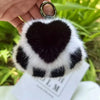 Fluffy Faux Fur Cat Paw Keychain, Plush Pendant for Backpack or Car
