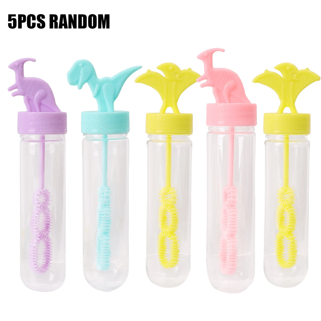 5-Pack Mini Kids Bubble Wands - Cartoon Dinosaur & Fruit Bubble Blowers, 13 x 3.5 cm (5.1 x 1.4 in) - Party Favors & Gifts