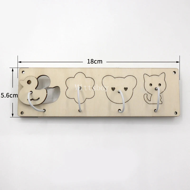 Busy Board Accessories – Montessori Wooden Toy with Key, Lock, Switch, Slides, and Paillette for Early Education Training and Learning Gifts