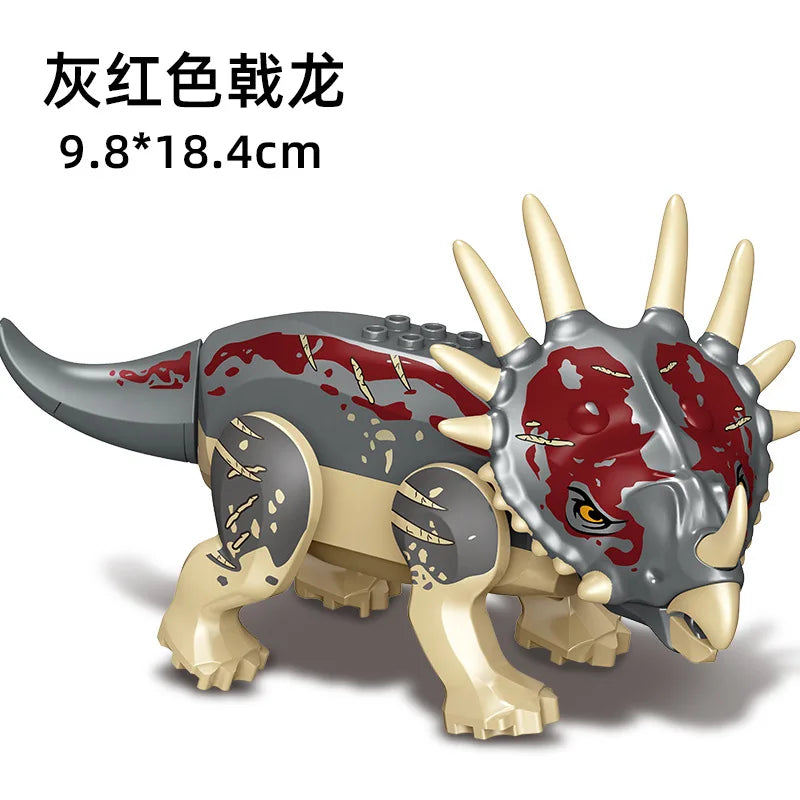 Jurassic World 3 Brutal Raptor Building Blocks – Tyrannosaurus, Indominus, and I-Rex Dinosaur Toy for Kids