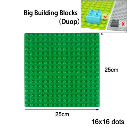 Classic Baseplates 32x32, 16x32, and 16x16 Dots – DIY Plastic Building Blocks Construction Toys
