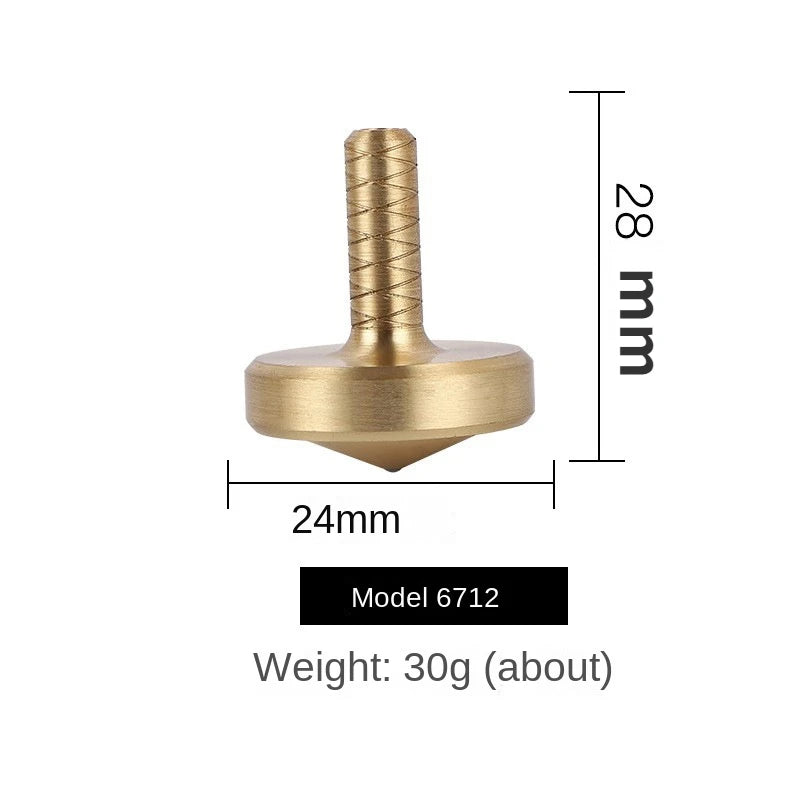 Metal Brass Gyroscope Spinning Top Fidget Toy (Mini Desktop Spinner, 1.5 in)