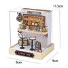 Mini DIY Wooden Dollhouse Kit 11.5 x 9 x 9 cm (4.5 x 3.5 x 3.5 in) - 3D Miniature House with Furniture & Dust Cover, Assembly Model Gift for Teens & Adults