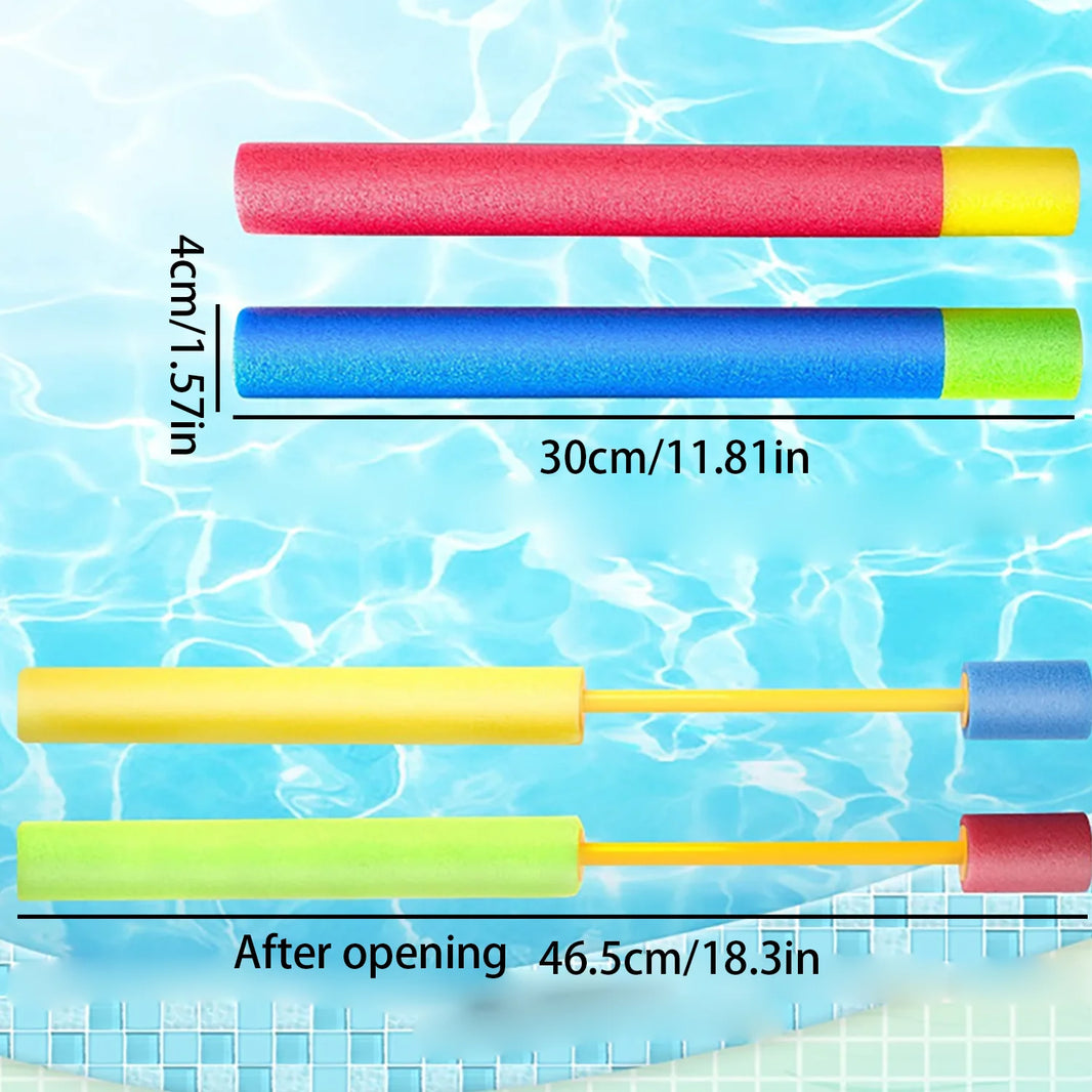 Children’s Pull-Out Foam Water Gun – Outdoor Multiplayer Summer Beach Toy (Color Random)